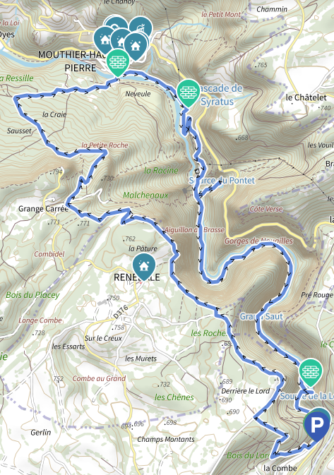 Sentier Courbet – source de la Loue